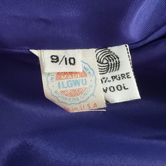 Braefair Vintage Royal Blue 💯% Pure Wool Coat Sz 9/10 ILGWU - Picture 14 of 14